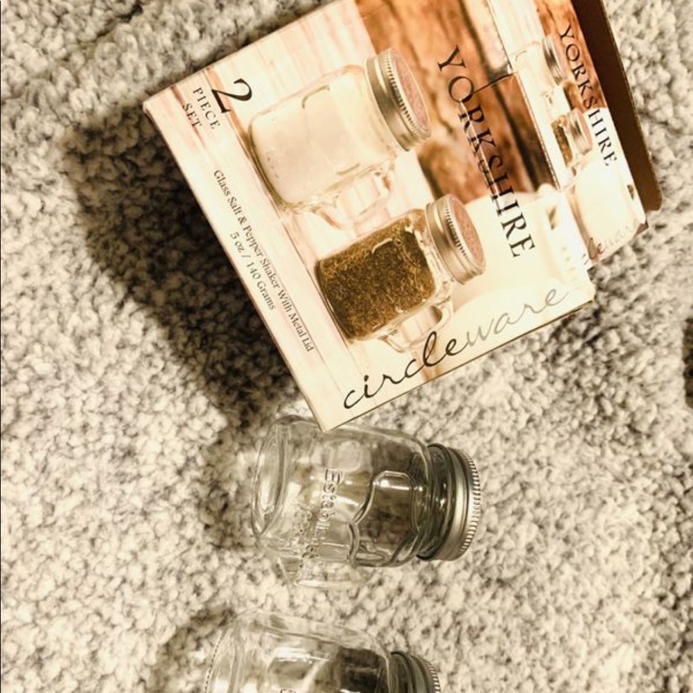 Glass salt and pepper shakers